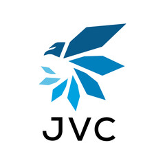 JVC  logo design template vector. JVC Business abstract connection vector logo. JVC icon circle logotype.
