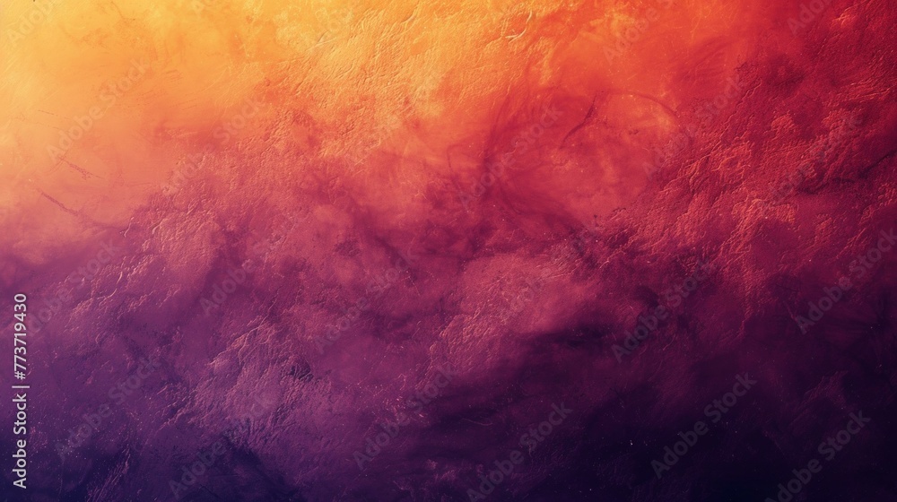 Poster generate an abstract gradient background transitioning from deep purple to vibrant orange, embodying