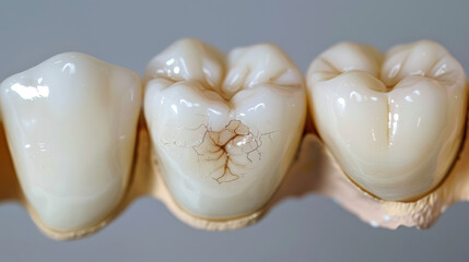 Close Up of Dental Model of a Tooth