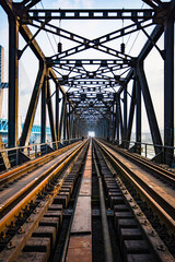 Fototapeta na wymiar Chongqing Dadukou District-Baishatuo Yangtze River Railway Bridge