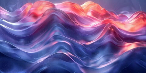 Artistic 3D render of an abstract, sculptural eyeshadow palette with organic, flowing shapes and vibrant, color-shifting pigments - obrazy, fototapety, plakaty