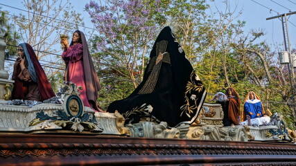 Procession of Virgin Mary of San Felipe. Holy Week in Antigua Guatemala