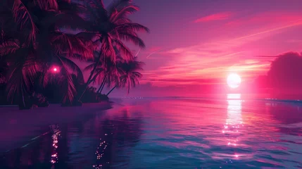 Türaufkleber sunset over the sea © Suzy