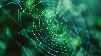 Naklejka premium Digital Connection Web: A Simple Green Design