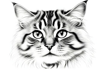 A beautiful cat drawing sketch 
