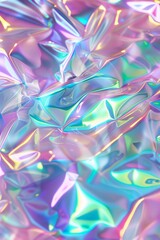 Vivid Holographic Liquid Foil Texture