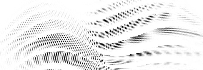 Gradientt wavy halftone dotted pattern. Vector illustration
