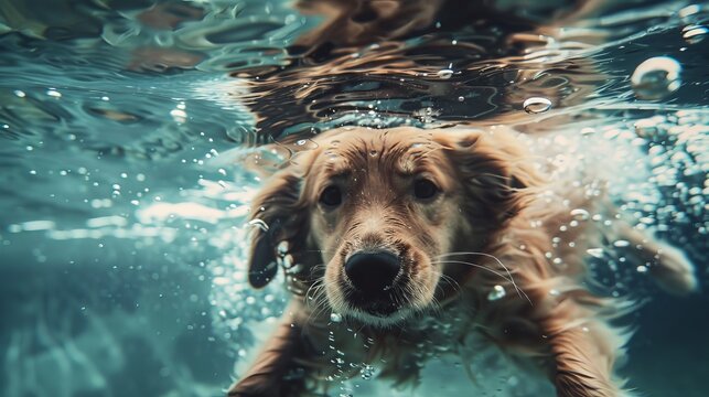 Swimming Dog Underwater