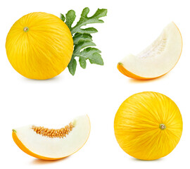 Melon isolated on white background with clipping path - 773735676