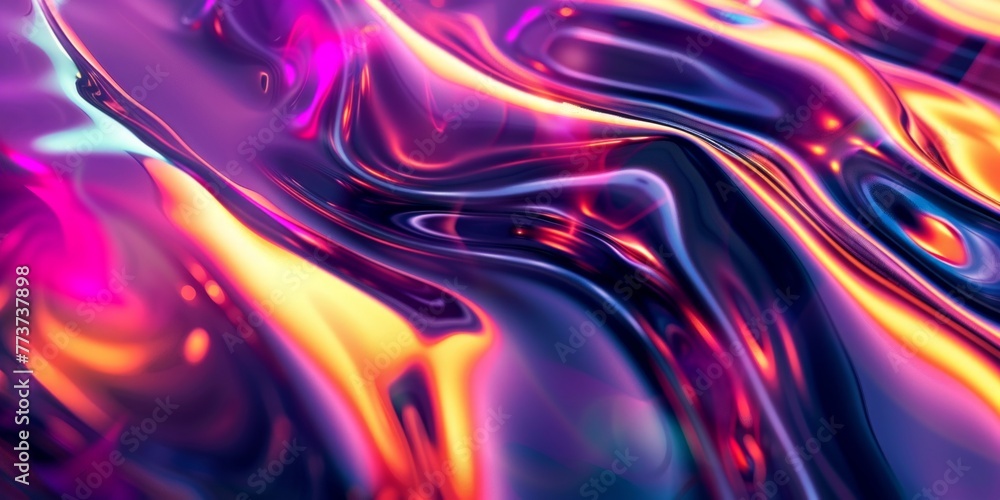 Poster a vibrant abstract background filled with a multitude of striking colors and flowing shapes