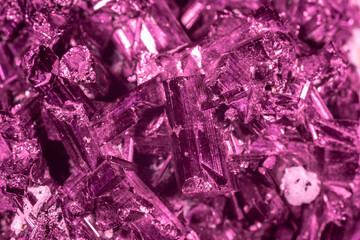 Amethyst pink crystals. Gems. Mineral crystals in the natural environment. Texture of precious and...