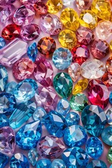 Vibrant Multifaceted Gemstone Kaleidoscope