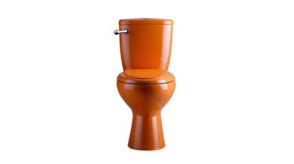 Isolated orange toilet against white background