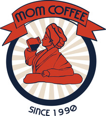 mom coffee logo illustrator