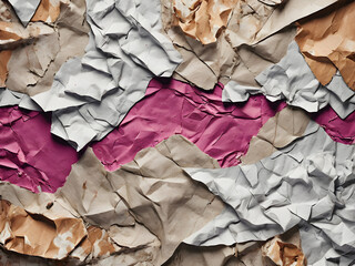 Old Paper Texture Layered with Torn Paper for a Retro-inspired Aesthetic.