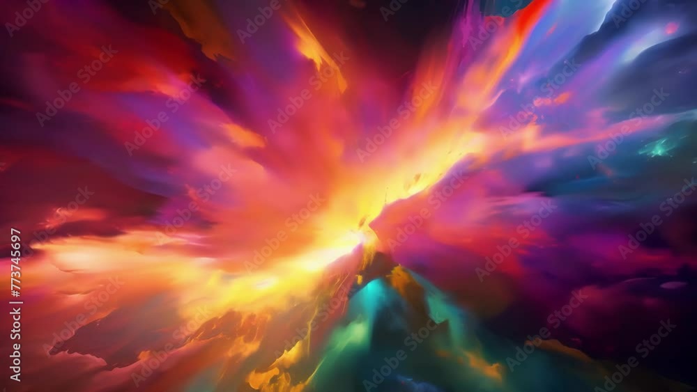 Poster each explosion is like a burst of energy as the colors twist and turn into beautiful abstract shapes