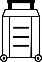 Baggage or suitcase icons vector , Travel concept Travelling hotel, holiday, tourism, beach, plane, map, agent and insurance. isolated on transparent background, Briefcase. Icon for design element.