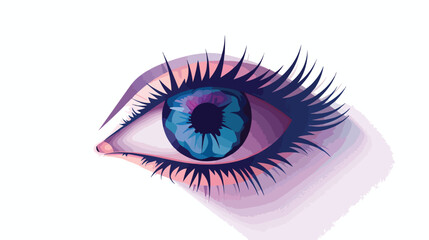 Eye vector icon Flat vector