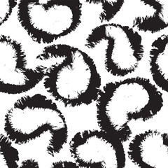 Monochrome Paisley abstract Seamless Pattern Design