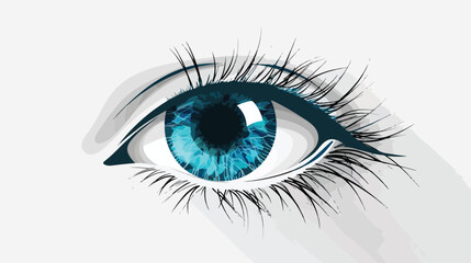 Eye vector icon Flat vector