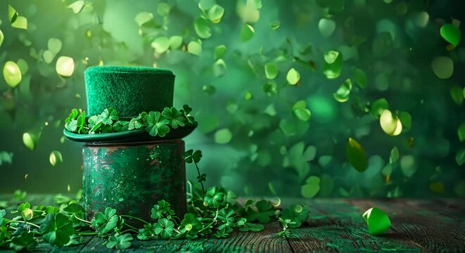 Festive St Patricks Day With Green Themed Design And Decorations