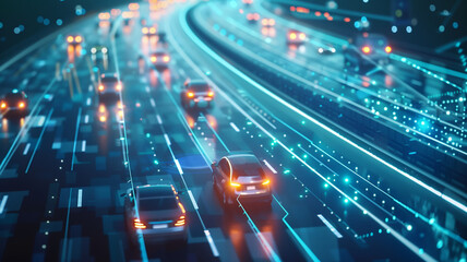 Autonomous electric vehicles on a smart highway with digital traffic management