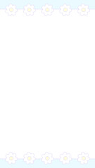 16:9 ステッチフラワーフレーム⭐︎PNG