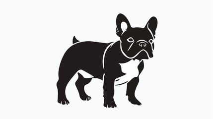 Obraz na płótnie Canvas Frenchie bulldog pet logo vector templat