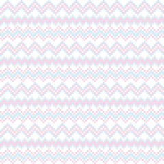 Pastels Chevron Fair Isle Seamless Pattern Design