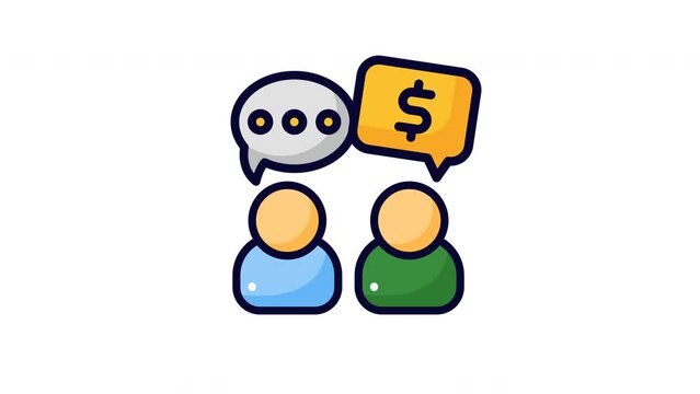 Money consulting icon animation