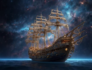 Foto auf Leinwand ship in the ocean © Crystal