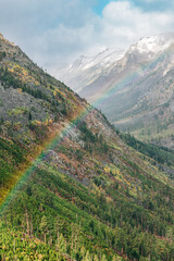 Rainbow over Blodgett Canyon and Bitterroot Mountains