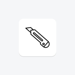 Cutter icon, tool, cut, blade, sharp, editable vector, pixel perfect, illustrator ai file