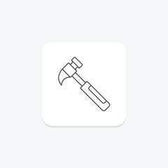 Hammer icon, tool, strike, hit, nail, editable vector, pixel perfect, illustrator ai file