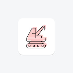 Lifter Vehicle icon, vehicle, lift, transport, crane, editable vector, pixel perfect, illustrator ai file