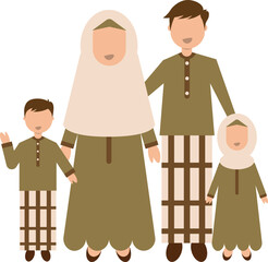 Ramadan Kareem With Muslim Family 