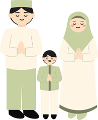Ramadan Kareem With Muslim Family 