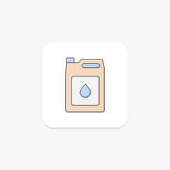 Oil Gallon icon, gallon, fuel, petroleum, liquid, editable vector, pixel perfect, illustrator ai file