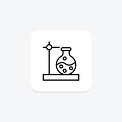 Experiment Beaker icon, beaker, experiment, science, laboratory, editable vector, pixel perfect, illustrator ai file