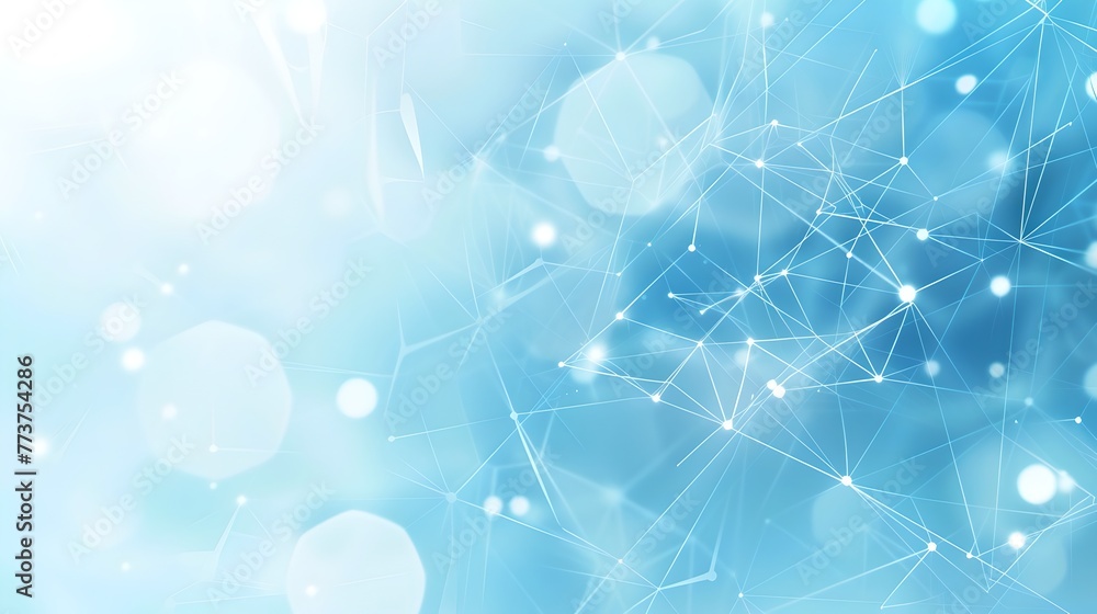 Canvas Prints abstract light blue network background, soft bokeh, modern digital design, futuristic pattern, techn