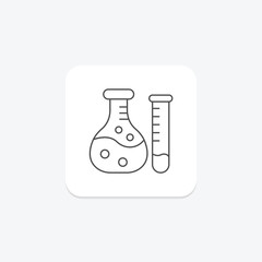 Lab Beaker Test Tube icon, beaker, test tube, laboratory, science, editable vector, pixel perfect, illustrator ai file