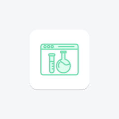 Virtual lab icon, virtual, lab, online, science, editable vector, pixel perfect, illustrator ai file
