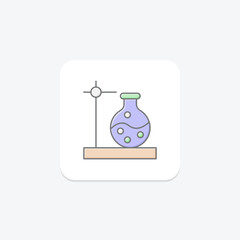 Experiment Beaker icon, beaker, experiment, science, laboratory, editable vector, pixel perfect, illustrator ai file