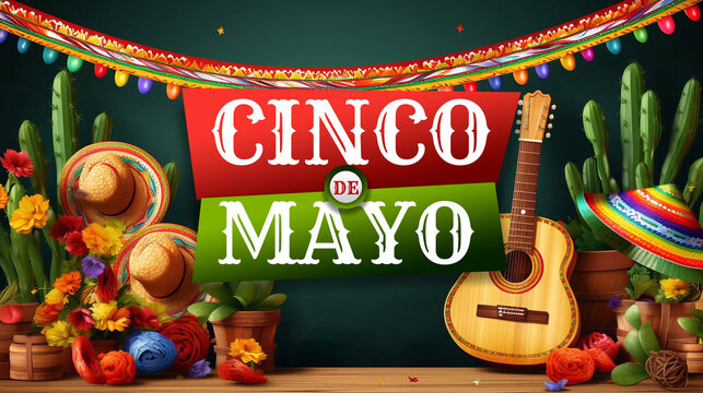 Cinco de Mayo Means 5 Mei, a festival in Mexico. Suitable for Poster Design, Greeting Card etc