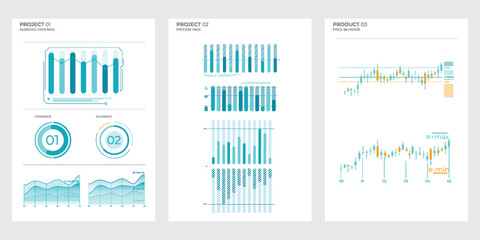 Project elements commercial charts. Modern visual vector illustration. - 773755841