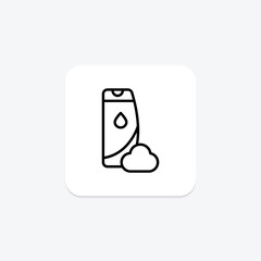 Beauty Shampoo icon, shampoo, hair, care, cleansing, editable vector, pixel perfect, illustrator ai file