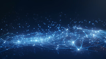 blue abstract particles