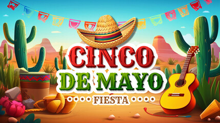 Cinco de Mayo Means 5 Mei, a festival in Mexico. Suitable for Poster Design, Greeting Card etc