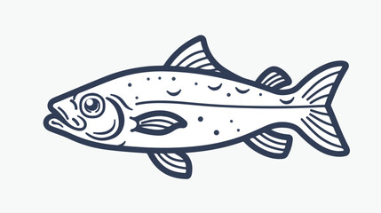 Ichthyology icon. Outline ichthyology vector icon for