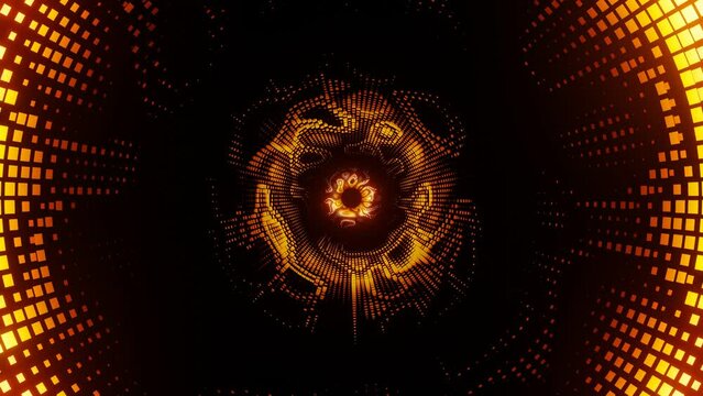 vj loop. abstract motion background. 3D changing colorful wave audio visualizer style. seamless 4K